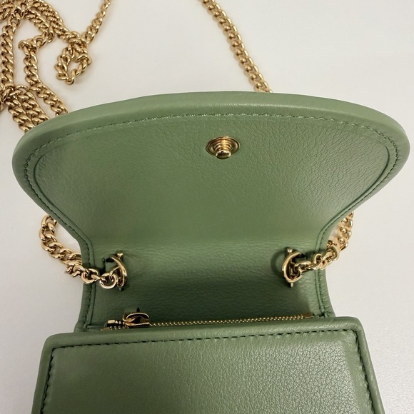 Gucci Leather Medium Blondie Wallet Crossbody Bag Purse Salamander Green NWOT - Picture 12 of 16